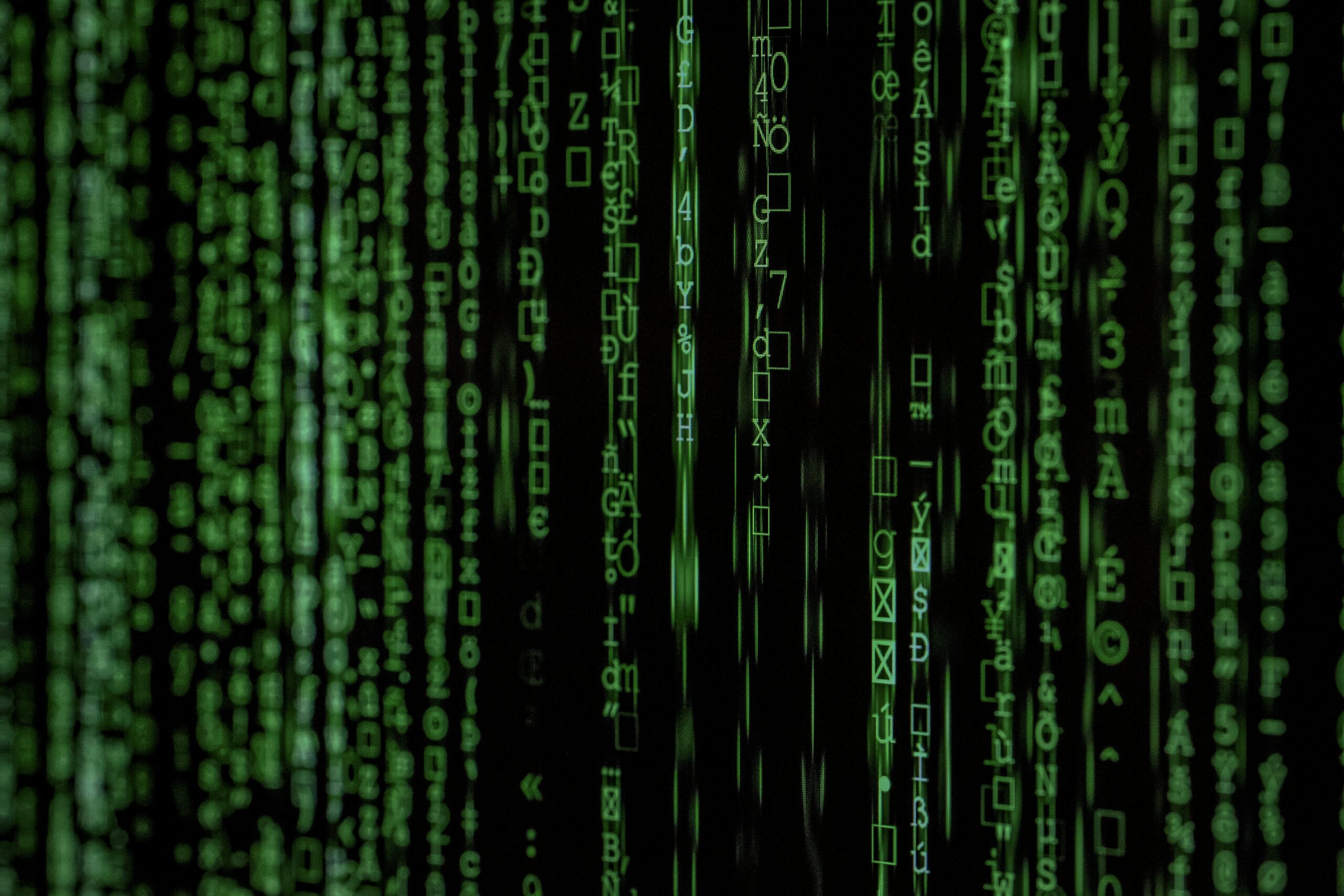 Matrix style cybersecurity code
